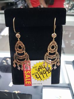 Tri-Color Dangle Earrings