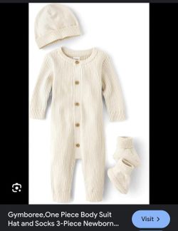 Gymboree,One Piece Body Suit Hat and Socks 3-PieceÂ