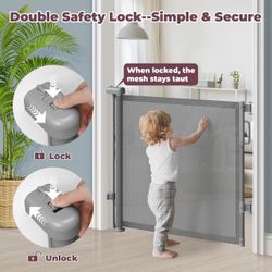 Retractable Mesh Baby Safety Gate
