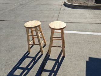 Solid wood chair stools