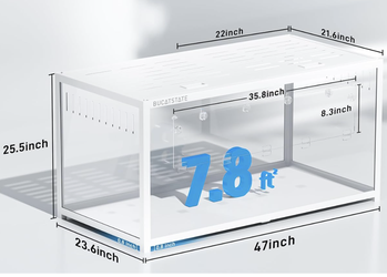 Bucatstate Hamster Cage 3.0, Large Enclosure (47 in, White)
