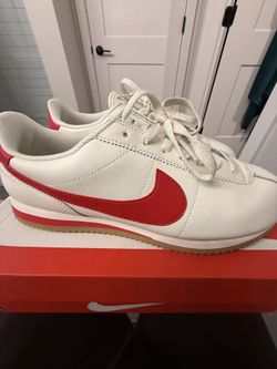 Size 10 Nike Cortez Sail University Red Gum Ivory Red Men's Sneakers