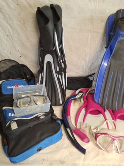 Free Diving Fins And Mask