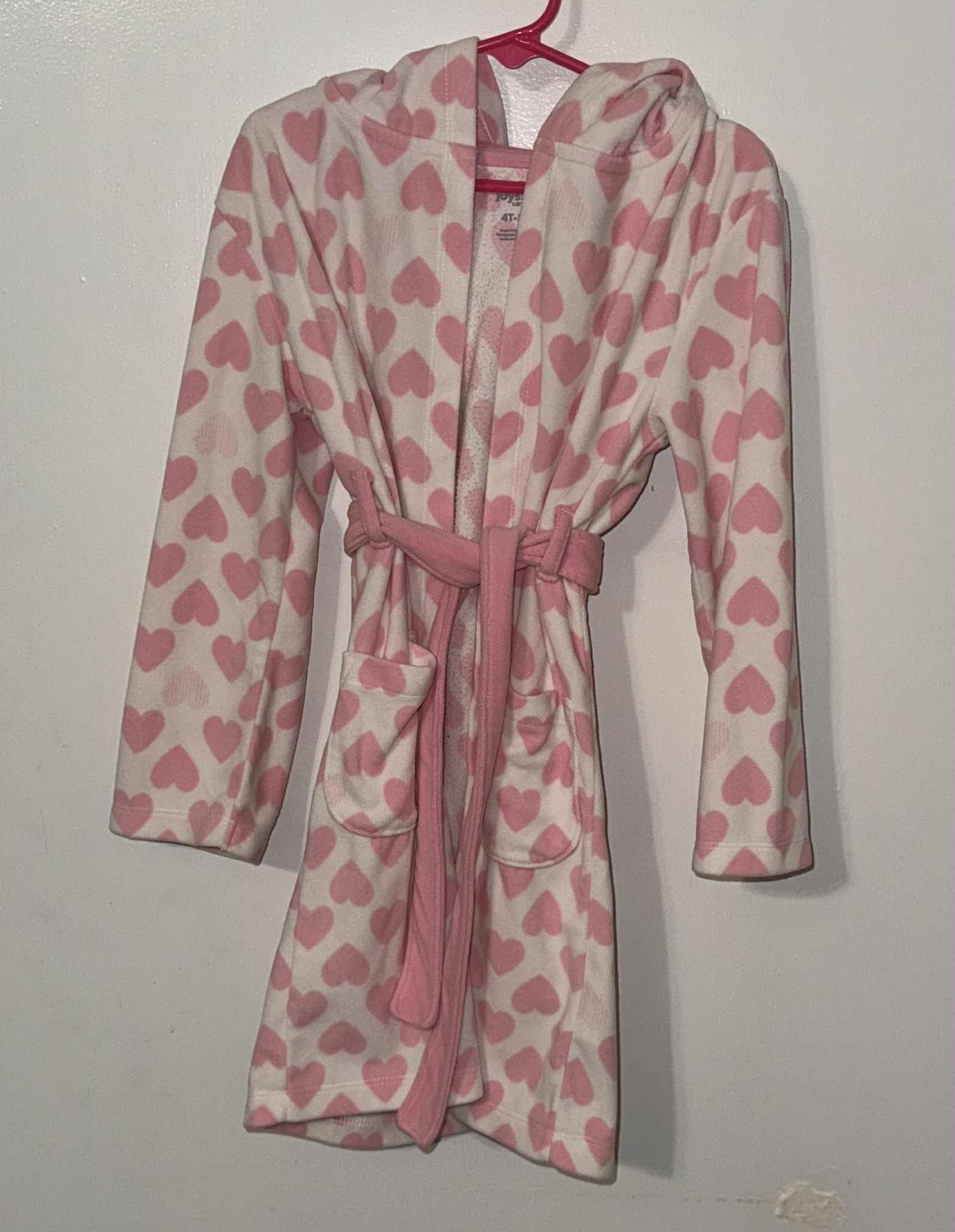 Carter's Pink Heart Hooded Robe