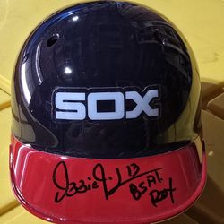 OZZIE GUILLEN SIGNED MINI HELMET!