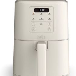 bella 4Qt Slim Air Fryer, Fits-anywhere™ Kitchenware, EverGood™ Ceramic Nonstick Coating, Adjustable Temperature, 6 Preset Cooking Options, 60 Min Aut
