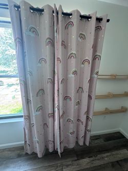 Curtains- pink rainbow