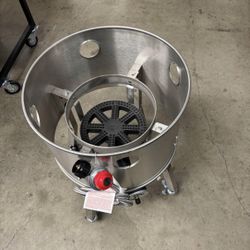 barril de acero inoxidable con quemador de alta presión incluye manguera con regulador 20 PSI