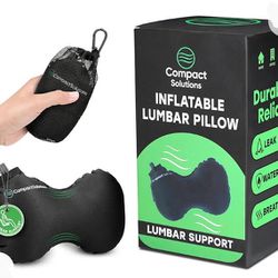 New Inflatable Lumbar Pillow for Airplane Travel - Inflatable Travel Pillow - Inflatable Back Pillow - Inflatable lumbar support 