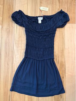 New Max Studio smocked off shoulder dress XS