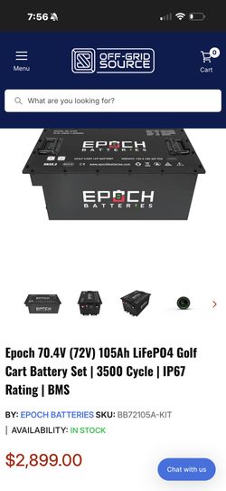 72 Volt Lithium Golf cart Battery
