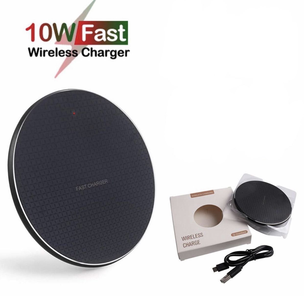 10W Qi Wireless Charger Fast Charge Pad For Samsung iPhone XS Max X XR 12 11 Pro