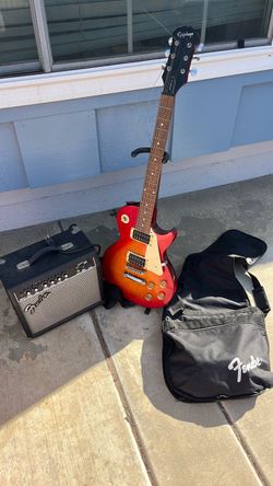 Epiphone Gibson Guitar and Fender Frontman Amp