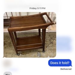 Wooden  Two Tier Serving Cart. 