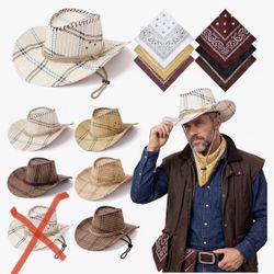 Cowboy Hats & Bandannas (Multiple Colors Available) Costumes