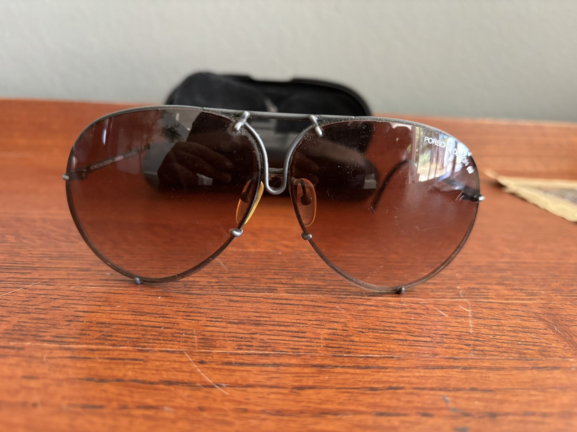 Porsche Carrera Model 5621 Large Smoke Aviator Driving Sunglasses