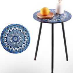 Round side table for patio