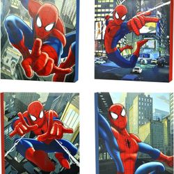 Marvel Spider Man Canvas Wall Art (4-Piece)