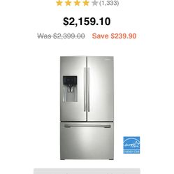 Samsung 25 Cu Ft 3 French Doors Fridge & Freezer