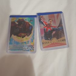 Fleer Brilliance Case Hit POWERED BY THE SUN CYBORG SUPERMAN & MARVEL METAL UNIVERSE METAL CAPTAIN BRITAIN 