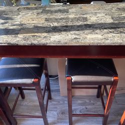 Marble kitchen table 2 chairs