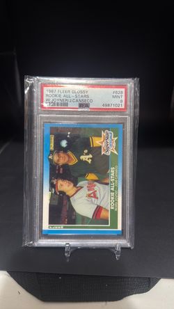 1987 Fleer Glossy Rookie All-Stars Joyner/Canseco PSA 9