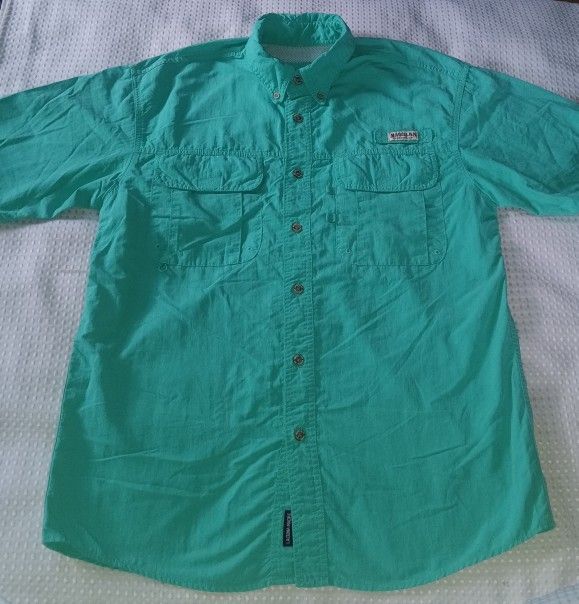 Magellan SportsWear Vented Fishing Laguna Madre Shirt Men's Size Medium $8