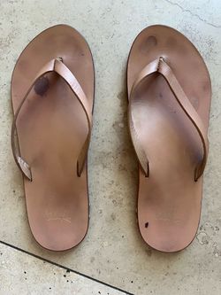 Leather Flip Flops Size 7