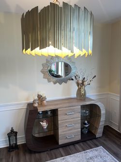 Beautiful Elegantly Designed Global Furniture of USA with stylish, Curved, Sleek Credenza