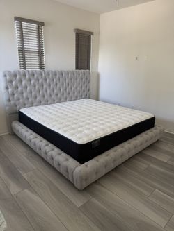 New In Box King Bed Frame With Mattress (Read Description Below)