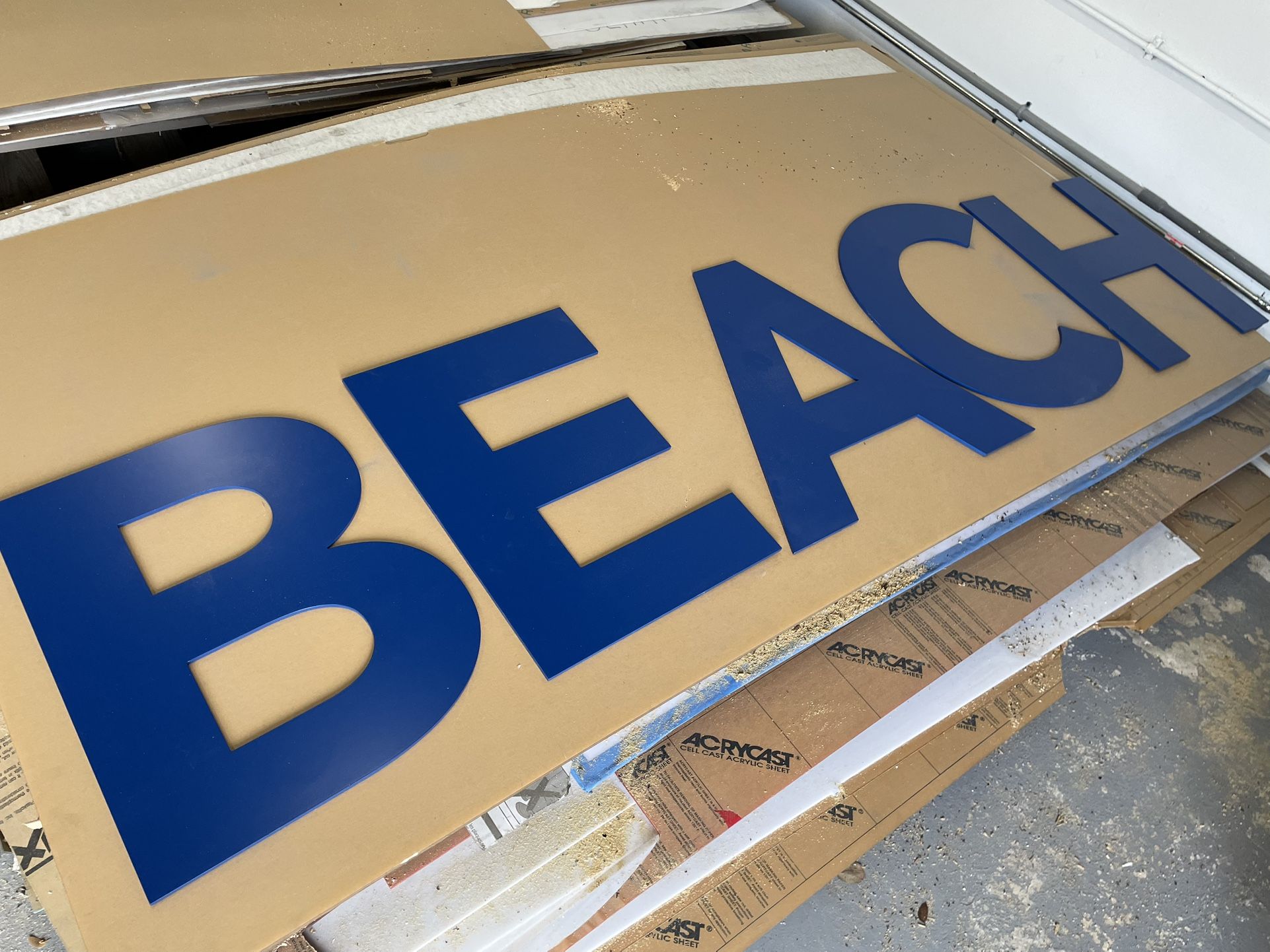 Beach Flat Cut Out Letters 1/4” Thick Aluminum
