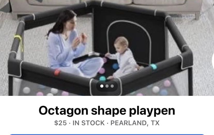 Octagon shape playpen