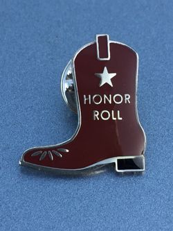 Honor Roll, Cowboy Boot pin