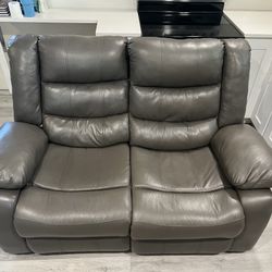 Recliner Faux Leather Loveseat