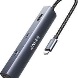 Anker 6-in-1 USB C Hub with 65W Power Delivery, 4K HDMI, 1Gbps Ethernet, USB Ports for MacBook Air, iPad Pro, XPS, and More 