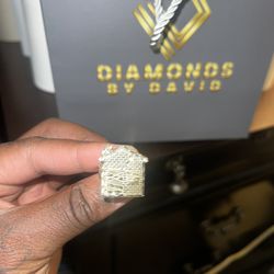 gold big trap house ring