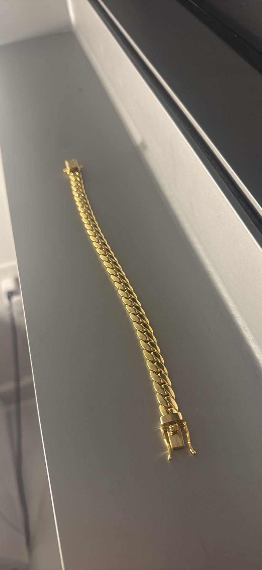 14k Gold Played Miami Cuban Bracelet 