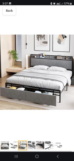 Queen Platform Bed With Storage 