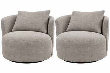 Thomasville Davos Swivel Chairs 2-Pack Gray