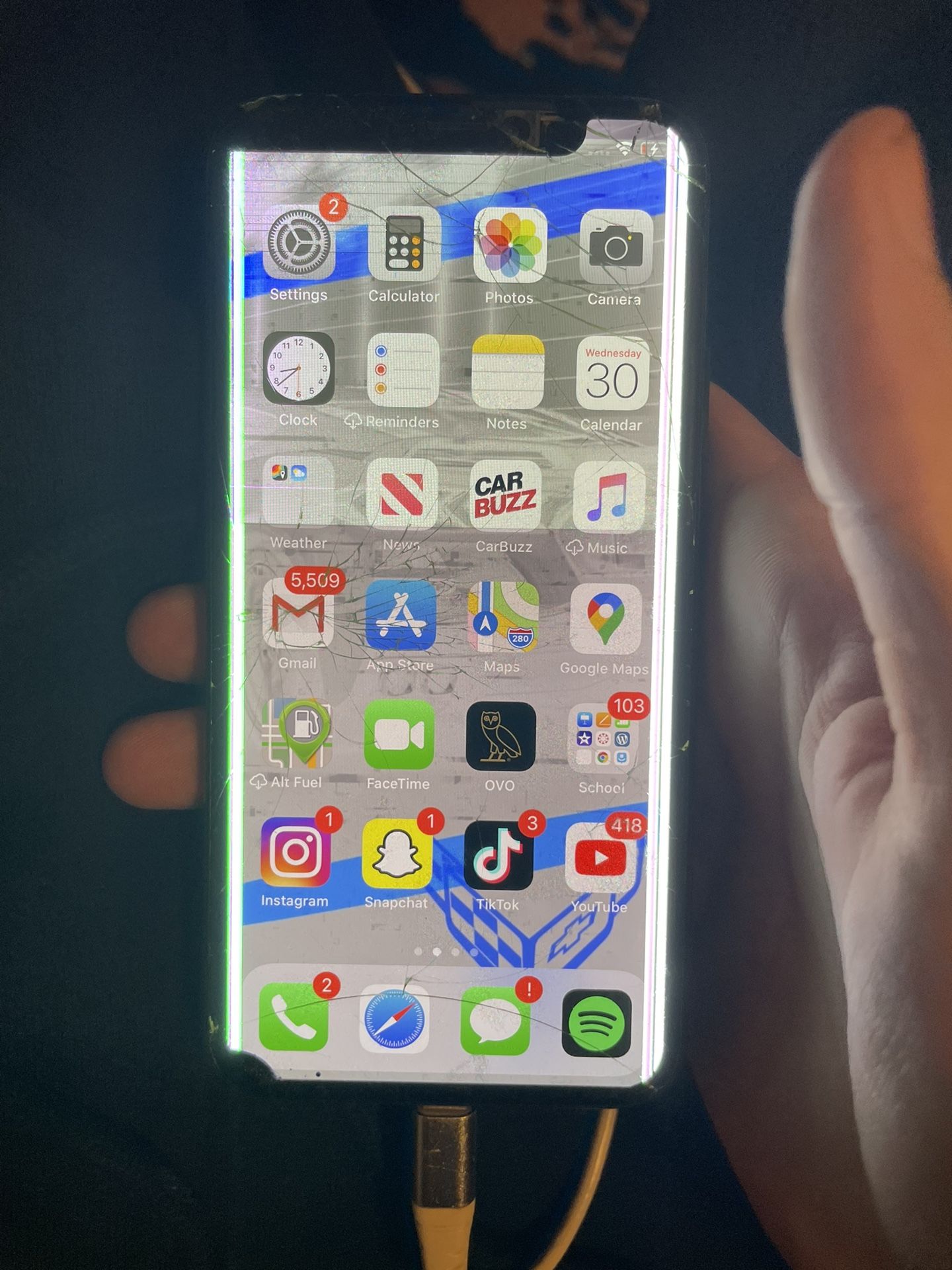 Cracked iPhone X