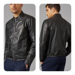 Men's Matt nappa leather Giorgio Armani jacket