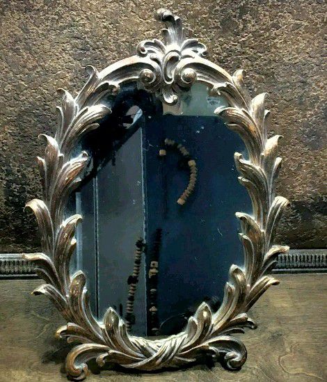 ~*ViNtAgE*~Syroco Mid Century Hollywood Regency Style Gold Color Wood Wall Mirror