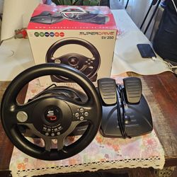 Video Game Steering Wheel And Pedals