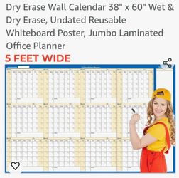 Jumbo 12-Month Dry-Erase Wall Calendar | 38” x 60”