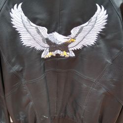 Leather Jacket with Eagle