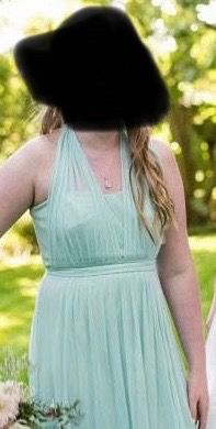 Mint Bridesmaid Convertible Straps, Davids Bridal, size 6