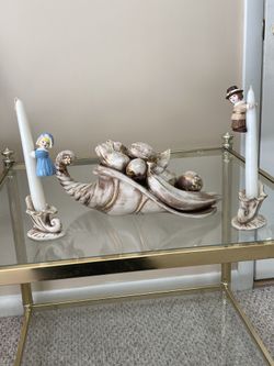 Thanksgiving cornucopia with candle holders