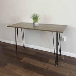 Office Desk 43”, Hairpin Legs, Wood Writing Table , Computer Desk