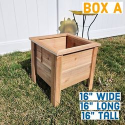 Locally made cedar planters, chair (Can Deliver)