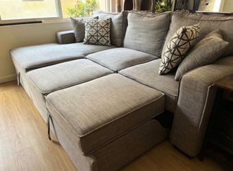 Bob-O-Pedic Playmax Sleeper Sofa with Reversible Chaise & Pullout Bed